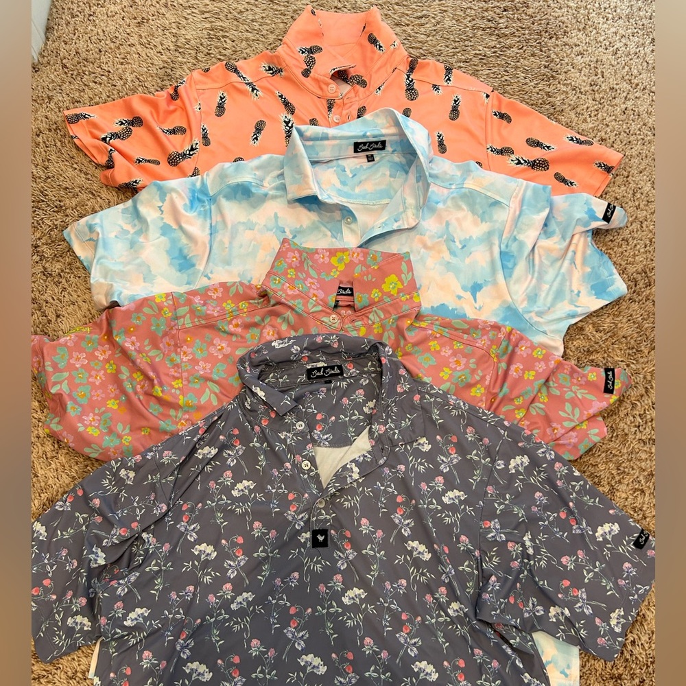Bad Birdie golf shirts (set of four). size XL